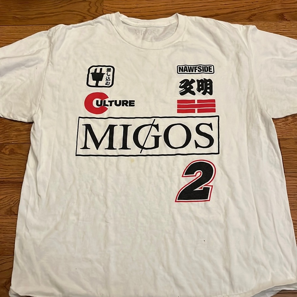 Mens unisex white Migos Nawfside Culture XL merch shirt